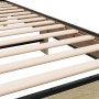 Estructura cama madera ingeniería metal roble Sonoma 100x200 cm de vidaXL, Camas y somieres - Ref: Foro24-845803, Precio: 75,...