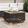 Mesa de jardín ratán PE y madera acacia negro 55x55x36 cm de vidaXL, Mesas de jardín - Ref: Foro24-365929, Precio: 67,35 €, D...