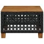 Mesa de jardín ratán PE y madera acacia negro 55x55x36 cm de vidaXL, Mesas de jardín - Ref: Foro24-365929, Precio: 67,35 €, D...