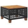 Garden table PE rattan and black acacia wood 55x55x36 cm by vidaXL, Garden tables - Ref: Foro24-365929, Price: 68,68 €, Disco...