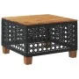 Mesa de jardín ratán PE y madera acacia negro 55x55x36 cm de vidaXL, Mesas de jardín - Ref: Foro24-365929, Precio: 67,35 €, D...