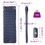 Self-inflating camping mattress with pillow 1 person gray by vidaXL, Air mattresses - Ref: Foro24-4007118, Price: 65,18 €, Di...