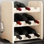 Solid pine wood wine rack 33x25x37 cm by vidaXL, Wine racks - Ref: Foro24-4007553, Price: 17,22 €, Discount: %