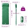 Inflatable camping mattress with pillow 1 person green by vidaXL, Air mattresses - Ref: Foro24-4007111, Price: 36,92 €, Disco...