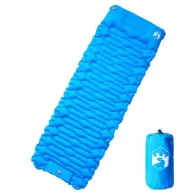 Self-inflating camping mattress with pillow 1 person blue by vidaXL, Air mattresses - Ref: Foro24-4007105, Price: 38,45 €, Di...