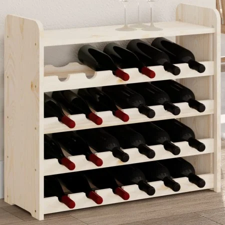 Wine rack with solid pine wood top board 67.5x25x60 cm by vidaXL, Wine racks - Ref: Foro24-4007558, Price: 35,38 €, Discount: %