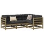Gartensofa-Set 4-teilig aus imprägniertem Kiefernholz von vidaXL, Gartensets - Ref: Foro24-3299411, Preis: 251,44 €, Rabatt: %