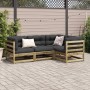 Gartensofa-Set 4-teilig aus imprägniertem Kiefernholz von vidaXL, Gartensets - Ref: Foro24-3299411, Preis: 251,44 €, Rabatt: %