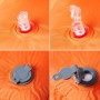 Colchón de camping autoinflable con almohada 1 persona naranja