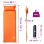 Colchón de camping autoinflable con almohada 1 persona naranja de vidaXL, Colchones de aire - Ref: Foro24-4007124, Precio: 38...