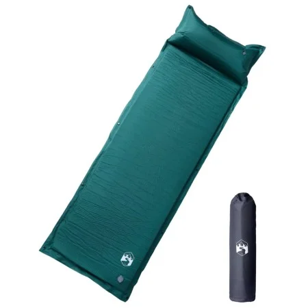 Self-inflating camping mattress with pillow 1 person green by vidaXL, Air mattresses - Ref: Foro24-4007126, Price: 39,41 €, D...