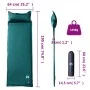 Self-inflating camping mattress with pillow 1 person green by vidaXL, Air mattresses - Ref: Foro24-4007126, Price: 39,41 €, D...