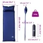 Self-inflating camping mattress with pillow 1 person blue by vidaXL, Air mattresses - Ref: Foro24-4007132, Price: 44,49 €, Di...