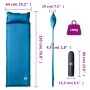 Self-inflating camping mattress with pillow 1 person turquoise by vidaXL, Air mattresses - Ref: Foro24-4007130, Price: 44,49 ...