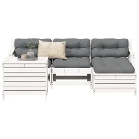 Garden sofa set 5 pieces solid white pine wood by vidaXL, Garden sets - Ref: Foro24-3250505, Price: 376,32 €, Discount: %