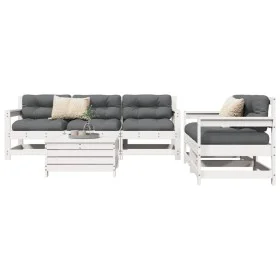 Garden sofa set 6 pieces solid white pine wood by vidaXL, Garden sets - Ref: Foro24-3250821, Price: 404,18 €, Discount: %