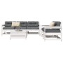 Gartensofa-Set 6-teilig aus massivem weißem Kiefernholz von vidaXL, Gartensets - Ref: Foro24-3250821, Preis: 409,49 €, Rabatt: %