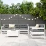 Gartensofa-Set 6-teilig aus massivem weißem Kiefernholz von vidaXL, Gartensets - Ref: Foro24-3250821, Preis: 404,18 €, Rabatt: %