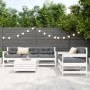 Gartensofa-Set 6-teilig aus massivem weißem Kiefernholz von vidaXL, Gartensets - Ref: Foro24-3250821, Preis: 409,49 €, Rabatt: %
