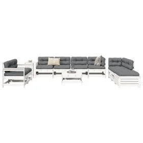 Garden sofa set 11 pieces solid white pine wood by vidaXL, Garden sets - Ref: Foro24-3250629, Price: 810,91 €, Discount: %