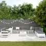 Gartensofa-Set 11-teilig aus massivem weißem Kiefernholz von vidaXL, Gartensets - Ref: Foro24-3250629, Preis: 811,69 €, Rabat...