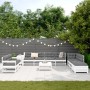 Gartensofa-Set 11-teilig aus massivem weißem Kiefernholz von vidaXL, Gartensets - Ref: Foro24-3250629, Preis: 822,81 €, Rabat...
