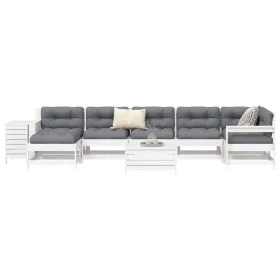Garden sofa set 9 pieces solid white pine wood by vidaXL, Garden sets - Ref: Foro24-3250657, Price: 599,37 €, Discount: %