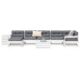 Gartensofa-Set 9-teilig aus massivem weißem Kiefernholz von vidaXL, Gartensets - Ref: Foro24-3250657, Preis: 608,17 €, Rabatt: %