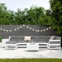 Gartensofa-Set 9-teilig aus massivem weißem Kiefernholz von vidaXL, Gartensets - Ref: Foro24-3250657, Preis: 608,17 €, Rabatt: %