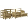 Juego de sofás de jardín 7 pzas madera de pino impregnada de vidaXL, Conjuntos de jardín - Ref: Foro24-3250511, Precio: 538,0...