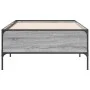 Sonoma-graues Metall-Holzwerkstoff-Bettgestell, 75 x 190 cm von vidaXL, Betten und Lattenroste - Ref: Foro24-844994, Preis: 7...