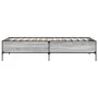 Sonoma-graues Metall-Holzwerkstoff-Bettgestell, 75 x 190 cm von vidaXL, Betten und Lattenroste - Ref: Foro24-844994, Preis: 7...