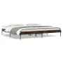 Estructura cama madera ingeniería metal roble ahumado 180x200cm de vidaXL, Camas y somieres - Ref: Foro24-845003, Precio: 112...