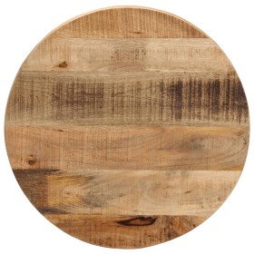 Tablero de mesa redondo madera maciza mango rugosa Ø 50x3,8 cm