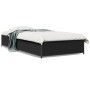 Estructura de cama madera ingeniería y metal negro 100x200 cm de vidaXL, Camas y somieres - Ref: Foro24-845106, Precio: 73,92 €