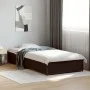 Engineered wood and black metal bed frame 100x200 cm by vidaXL, Beds and slatted bases - Ref: Foro24-845106, Price: 73,24 €, ...