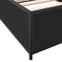 Engineered wood and black metal bed frame 100x200 cm by vidaXL, Beds and slatted bases - Ref: Foro24-845106, Price: 73,24 €, ...