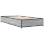 Sonoma-graues Metall-Holzwerkstoff-Bettgestell, 90 x 190 cm von vidaXL, Betten und Lattenroste - Ref: Foro24-845119, Preis: 8...