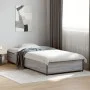 Sonoma gray metal engineered wood bed frame 90x190 cm by vidaXL, Beds and slatted bases - Ref: Foro24-845119, Price: 86,37 €,...