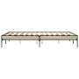 Bettgestell aus Sonoma-Eiche-Metallwerkstoff, 120 x 200 cm von vidaXL, Betten und Lattenroste - Ref: Foro24-845022, Preis: 81...