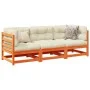 Garden sofa set 3 pieces solid pine wood wax brown by vidaXL, Garden sets - Ref: Foro24-3299265, Price: 202,77 €, Discount: %