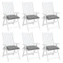 Gartenstuhlkissen, 6 Stück, grauer Oxford-Stoff, 40 x 40 x 7 cm von vidaXL, Kissen für Stühle und Sofas - Ref: Foro24-361455,...