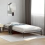 Sonoma gray metal engineered wood bed frame 90x200 cm by vidaXL, Beds and slatted bases - Ref: Foro24-845034, Price: 64,34 €,...
