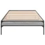 Sonoma-graues Metall-Holzwerkstoff-Bettgestell 90 x 200 cm von vidaXL, Betten und Lattenroste - Ref: Foro24-845034, Preis: 57...