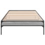 Sonoma gray metal engineered wood bed frame 90x200 cm by vidaXL, Beds and slatted bases - Ref: Foro24-845034, Price: 64,34 €,...