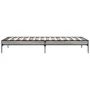 Sonoma-graues Metall-Holzwerkstoff-Bettgestell 90 x 200 cm von vidaXL, Betten und Lattenroste - Ref: Foro24-845034, Preis: 57...