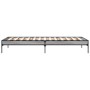 Sonoma gray metal engineered wood bed frame 90x200 cm by vidaXL, Beds and slatted bases - Ref: Foro24-845034, Price: 64,34 €,...
