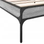 Sonoma-graues Metall-Holzwerkstoff-Bettgestell 90 x 200 cm von vidaXL, Betten und Lattenroste - Ref: Foro24-845034, Preis: 57...