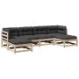 6-piece garden sofa set with solid pine wood cushions by vidaXL, Garden sets - Ref: Foro24-3295818, Price: 502,14 €, Discount: %