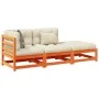 3-piece garden sofa set with wax-brown pine wood cushions by vidaXL, Garden sets - Ref: Foro24-3295832, Price: 323,75 €, Disc...
